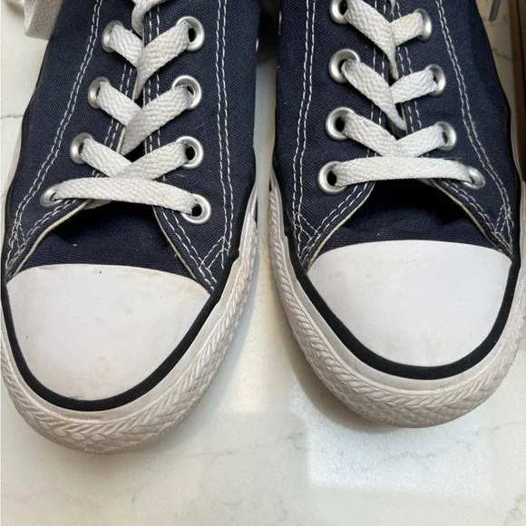 Classic Navy Converse Canvas Sneakers - Picture 2 of 5